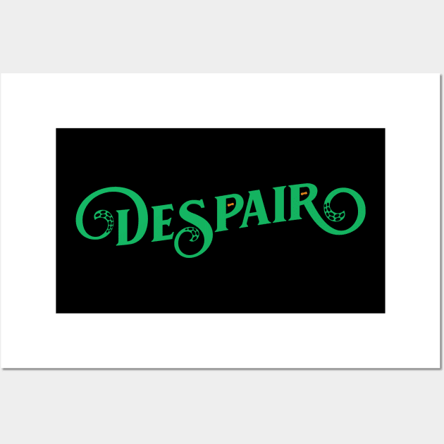 Despair Tentacles Cthulhu Typography Wall Art by pixeptional